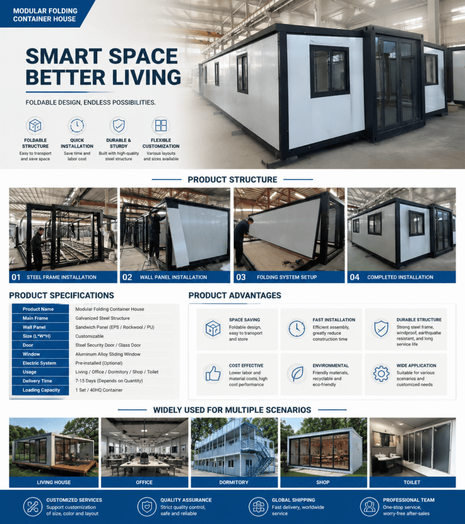 20ft Foldable Container House | Fast-Installation Prefab Home - product image 8