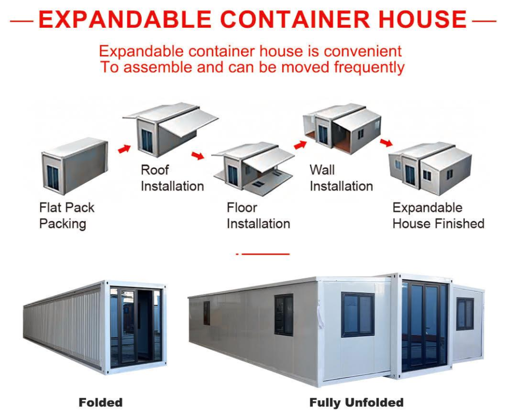 40ft Foldable Container House | Fast-Installation Expandable Prefab Home - product image 5