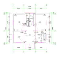 20FT expandable container house floor plan with two bedrooms and dry-wet separated bathroom