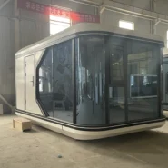 20ft glass pod cabin with secure side entrance door