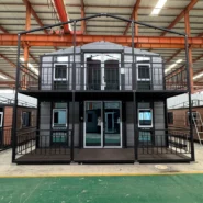 Two-storey foldable container house prefab building