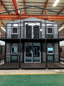 Two-storey foldable container house prefab building