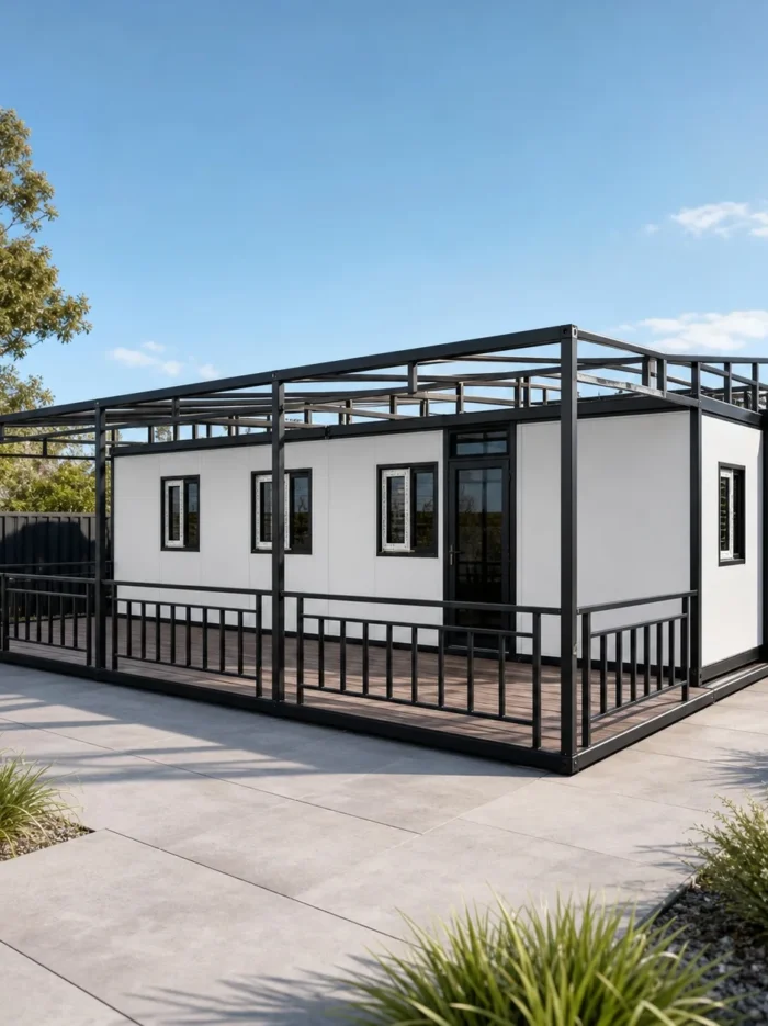 folding-container-house-kitchen-bathroom 30ft expandable container house prefab project home - view 2