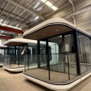 luxury space capsule house prefab resort hotel cabin - view 5