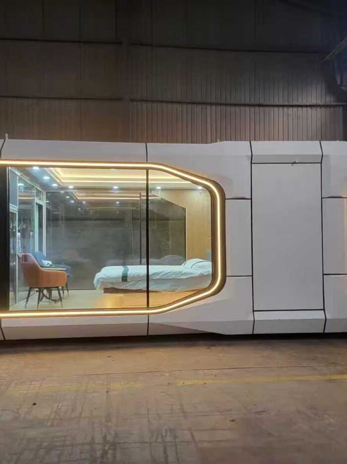 luxury-prefab-space-capsule-house luxury space capsule house prefab resort hotel cabin - view 2