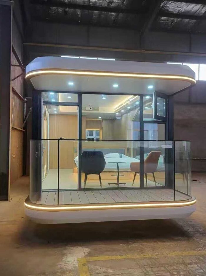 modular-space-capsule-cabin luxury space capsule house prefab resort hotel cabin - view 3