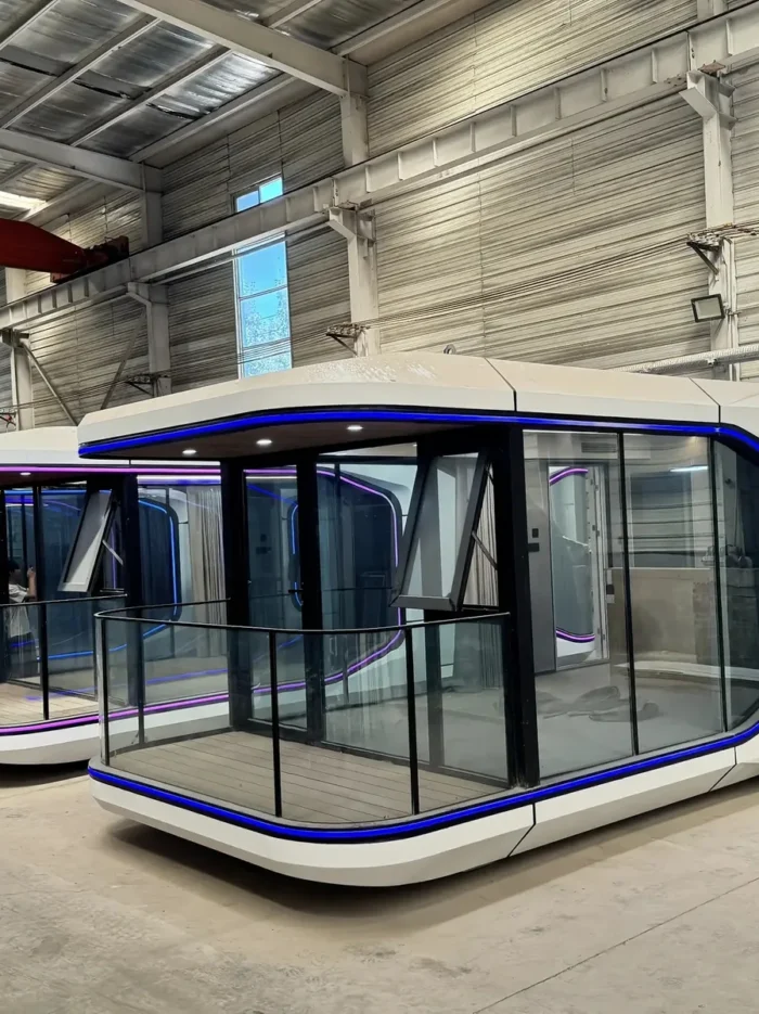 prefab-capsule-house-for-resort luxury space capsule house prefab resort hotel cabin - view 4
