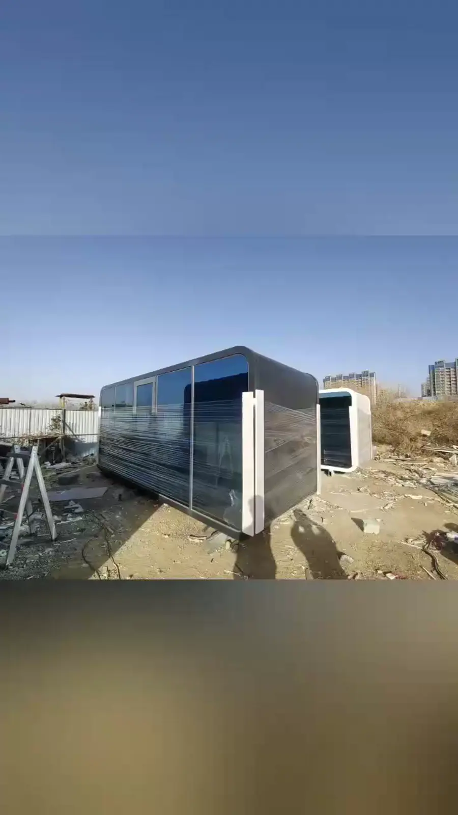 20ft Apple Cabin protected with export packing before container loading