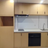 40FT Apple Cabin equipped kitchen with sink cooktop range hood and cabinets