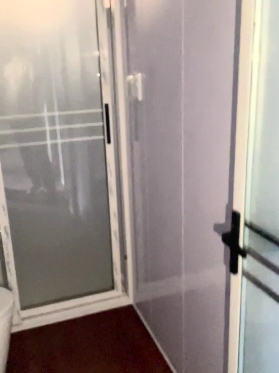 Bathroom and shower inspection in an expandable house