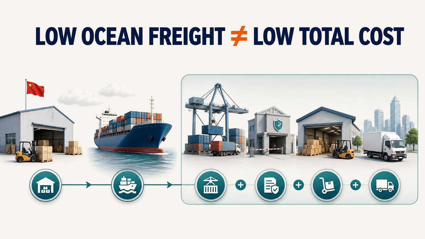 LCL ocean freight and destination charges explained as part of total landed cost